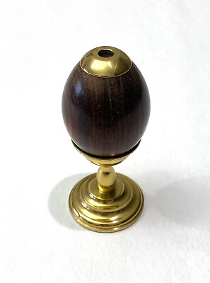 #ad #ad Van Cort Wooden Egg Shape Kaleidoscope with Brass Stand