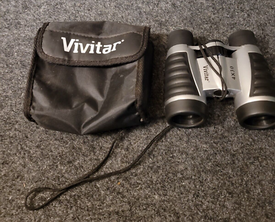 Vivitar Vintage Binoculars 4X30 Coated Compact With Storage Pouch Preowned D2