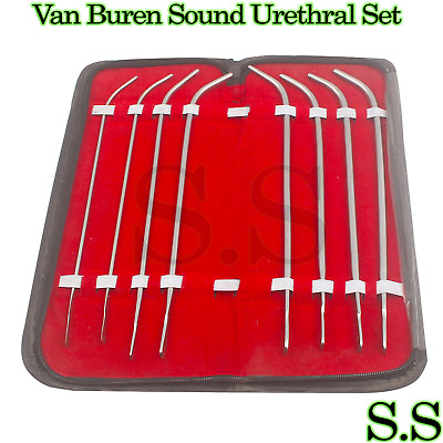 #ad Van Buren Urethral Dilators Set of 8 Including Case Medical Instruments OB Gyn