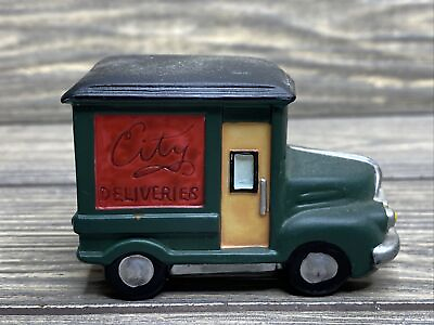 Vintage Dept 56 1987 Christmas City Deliveries Van Truck Green Black 2quot;
