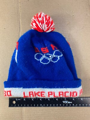 #ad #ad Vintage 70s 80s Lake Placid Beanie Sock Hat Hockey Ski Snow Winter Olympic