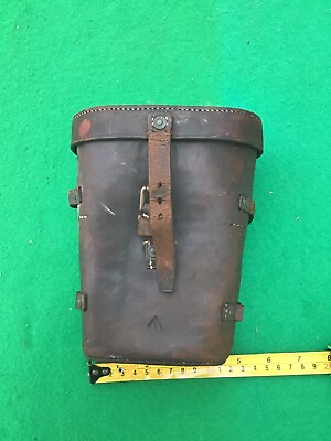 VINTAGE WW1 BROWN LEATHER BINOCULAR CASE. DATED 1916 By G G BUSSEY AND CO. LTD