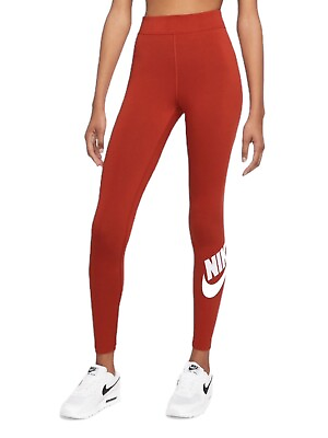 #ad Nike Essential Women Dark Orange White Tight Fit High Rise amp; Full Leggings 3X