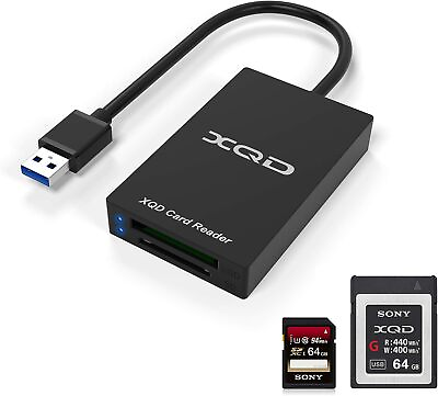 #ad XQD Card Reader USB 3.0 XQD SD Card Reader Dual Slot Memory Card Reader 5Gpbs SP