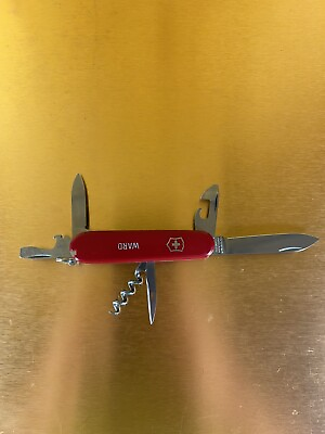 Victorinox Spartan Swiss Army Pocket Knife Red 91MM Name Engraved “WARD” 1172