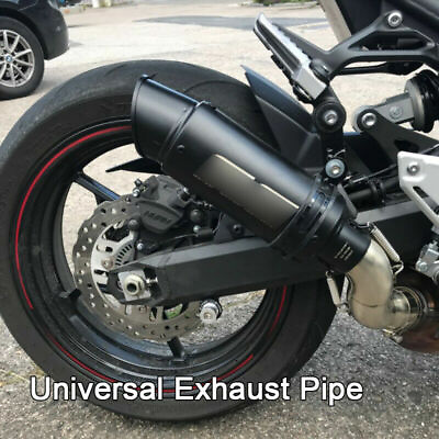 #ad 38 51mm Universal ATV Motorcycle Exhaust Escape Tips Muffler Tail Pipe Black