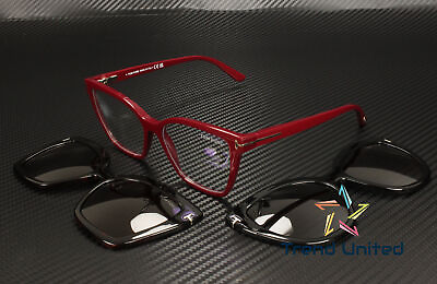 #ad TOM FORD FT5641 B 075 Shiny Fuxia Plastic blue filter 53 mm Women#x27;s Eyeglasses