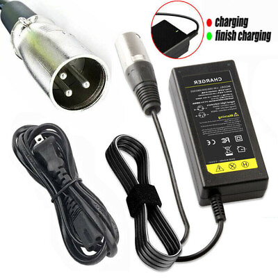 #ad 24V 2A Battery Charger With XLR Connector For Wheelchair Scooter 24Volt 2Amp