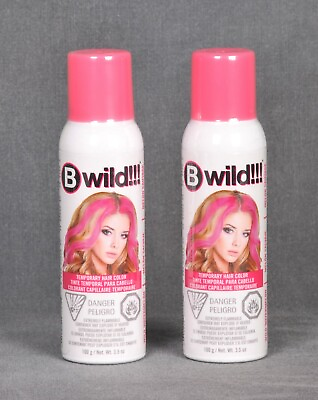 #ad Temporary Hair Color B Wild Wild Watermelon Pink Spray On Wash Out 3.5oz 2 cans