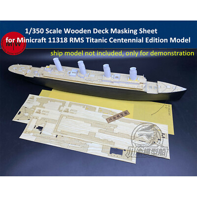 1 350 Scale Wooden Deck Masking Sheet for Minicraft 11318 RMS Titanic Model