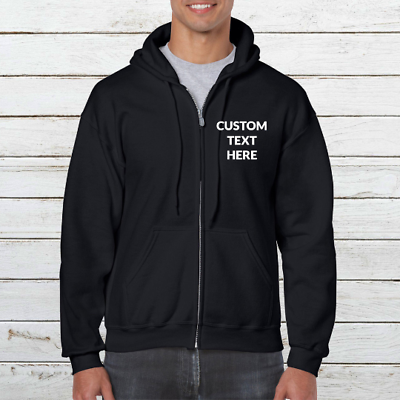 Add Your Own Text Logo Custom Zipper Sweatshirt Full Zip Sweat Shirts hoodie