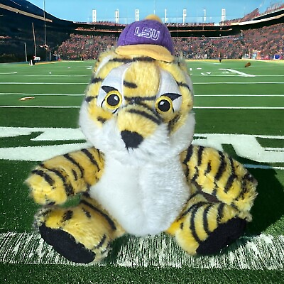 #ad Vtg LSU Tigers Plush Stuffed Animal Tiger NCAA Louisiana State University Mascot