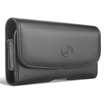 Wider Horizontal Leather Pouch Fits with Hard Shell Case 6.53 x 3.38 x 0.59 inch