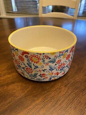 #ad The Pioneer Woman Mazie 3 Piece Round Ceramic Nesting Bowls 2 Bowls 1 Lid