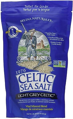#ad Light Grey Celtic Sea Salt 1 Pound Resealable Bag Additive Free