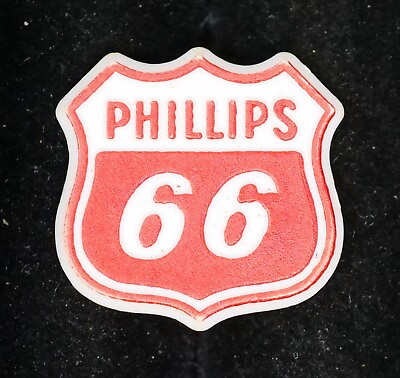 #ad #ad Phillips 66 The Action Line USA Plastic Badge 3 4quot; Tall