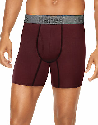 #ad Hanes Men#x27;s 3 Pack Comfort Flex Boxer Briefs Fit Ultra Soft Cotton Stretch Wick