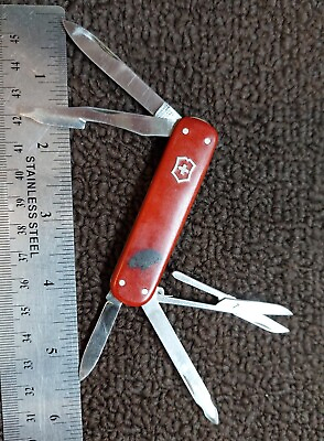 VICTORINOX EXECUTIVE RETIRED RED SWISS ARMY KNIFE COLLECTIBLE SAK 74MM