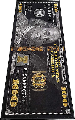 #ad Black Money Rug 100 Dollar Bill
