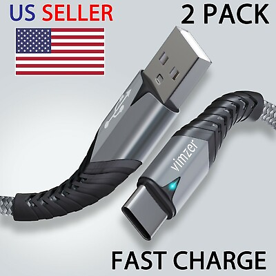 2Pack USB C Fast Charger Cable for Google Pixel 7 6 OnePlus 10 9 Nord N20Nokia