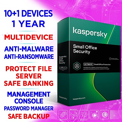 Kaspersky Small Office Security 101 devices inc SERVER 1 Year 2023 FULL EDITION