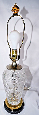 Vintage Waterford Crystal Table Lamp Working 100%