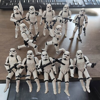 #ad Lot of 12pcs 3.75quot; Star Wars Stormtroopers OTC Trilogy Action Fiugre 13 Guns