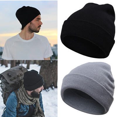 Beanie Winter Hats Warm Knitted Cozy Cuffed Skull Caps Slouchy for Men Women