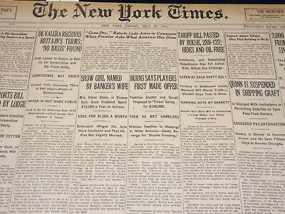 #ad 1921 JULY 22 NEW YORK TIMES BURNS SAYS PLAYERS FIRST MADE OFFER NT 8713