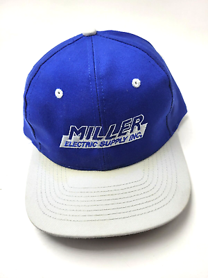 Miller Electric Supply Vintage Hat Cap Adult Used Snapback Blue B27D