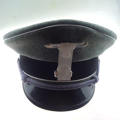 WWII German Elite Officer Hat Officer Army Wool Visor Crusher Cap Size 59