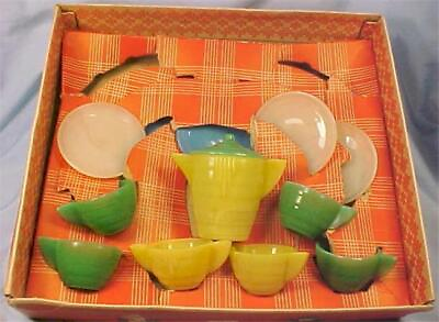 #ad #ad Akro Agate American Maid Tea Set Concentric Ring 16 Pc in Box Vintage Childs Toy