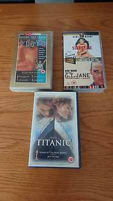 G I JANE STRIPTEASE TITANIC MY LEFT FOOT VHS VIDEO TAPES X4