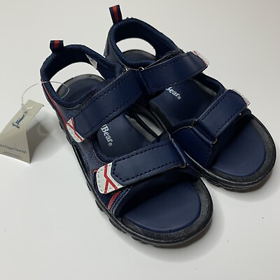 #ad Rugged Bear Navy Denim Red Sport Sandals Boys Size 5