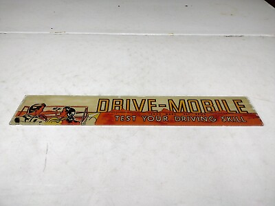 #ad #ad 1941 International Mutoscope Drive Mobile Mechanical Arcade Game Glass Nameplate
