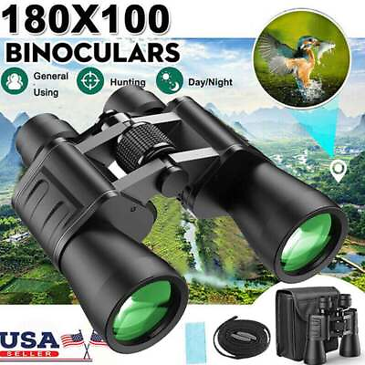#ad 180x100 Military Zoom Powerful Binoculars Day Low Night Optics Hunting Outdoor