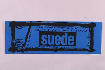 #ad Suede The London Suede Ticket Original Edwards No. 8 Rock Club Birmingham 1992