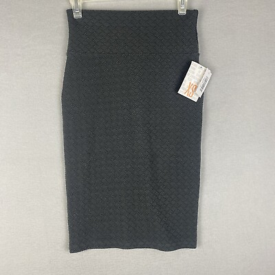 #ad LuLaRoe Cassie Pencil Skirt Womens Size XS Extra Small Gray Pattern NWT