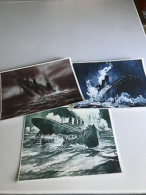 RMS TITANIC SINKING amp; NEAR HER END 3 DISTINCT HAUNTING IMAGES YOU GET ALL 3