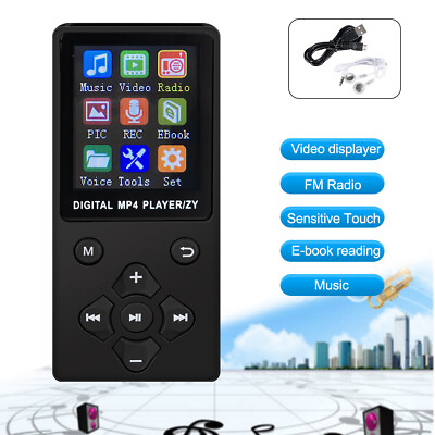 Portable 32GB FM Radio Video Digital MP3 MP4 Player Music Media 6 8 hours
