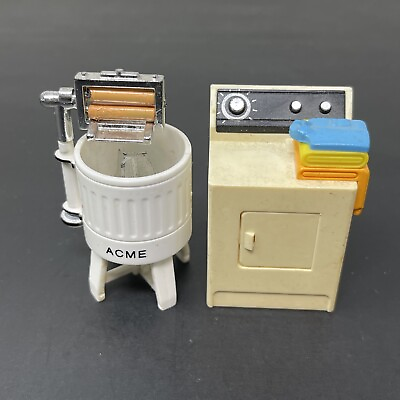 #ad VTG Acme Washer amp; Dryer Fridge Magnet Lot Dollhouse Miniature