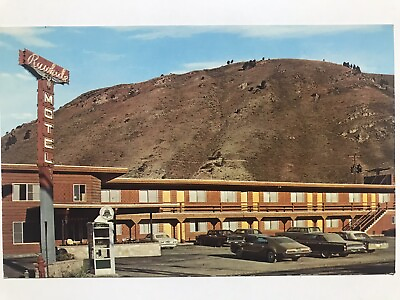 #ad #ad 1960 Rawhide Motel Jackson Hole Wyoming Postcard