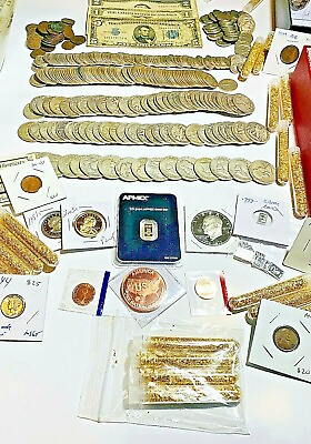 #ad Vintage Sale Silver US Auction Coin Lot. Proofs Wheats 90% Silver. 32 Coins