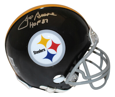 Joe Greene Signed Pittsburgh Steelers 1963 76 VSR4 Mini Helmet Beckett 35567