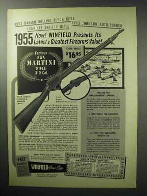 1955 Winfield Arms Ad BSA Martini Rifle .310 Cal.