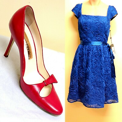 #ad Adrianna Papell elegant blue dress size 6