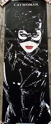 #ad *BRAND NEW* Vintage 1992 Batman Returns 70” Catwoman Door Poster by Starmakers