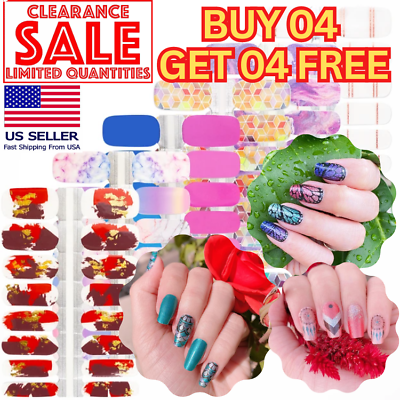 Color Nail Polish Strips B4G3 FREE Wraps CLEARANCE SALE Glitter Street Stickers