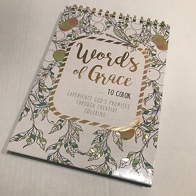 #ad Christian Coloring Book Words of Grace to Color Bible Quotes White Multi