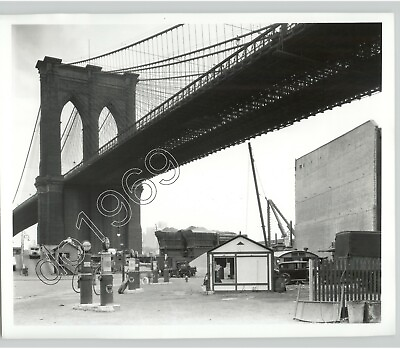 #ad Brooklyn Bridge East from Front St. 1932 New York City Photograph printed 1960s